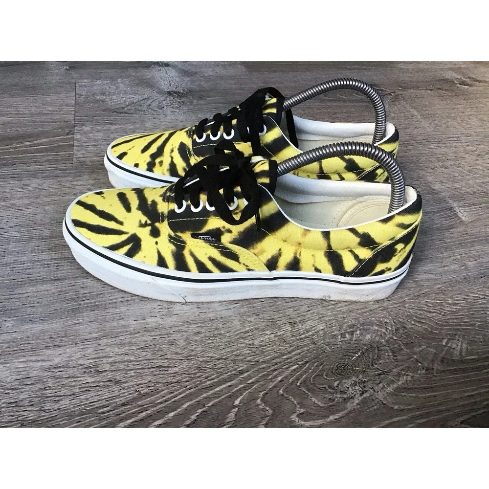 Vans Era Tie Dye Blazing Yellow Low Top Skate Shoes size Mens 7.5 Womens 9 Shoes